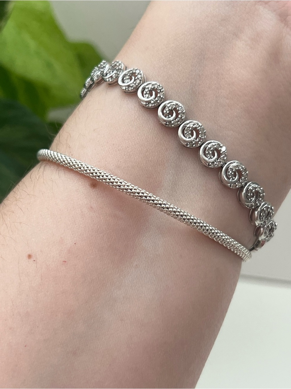 Pandora Mesh Bangle Bracelet, 925, Size Medium, 19cm - Picture 9 of 17